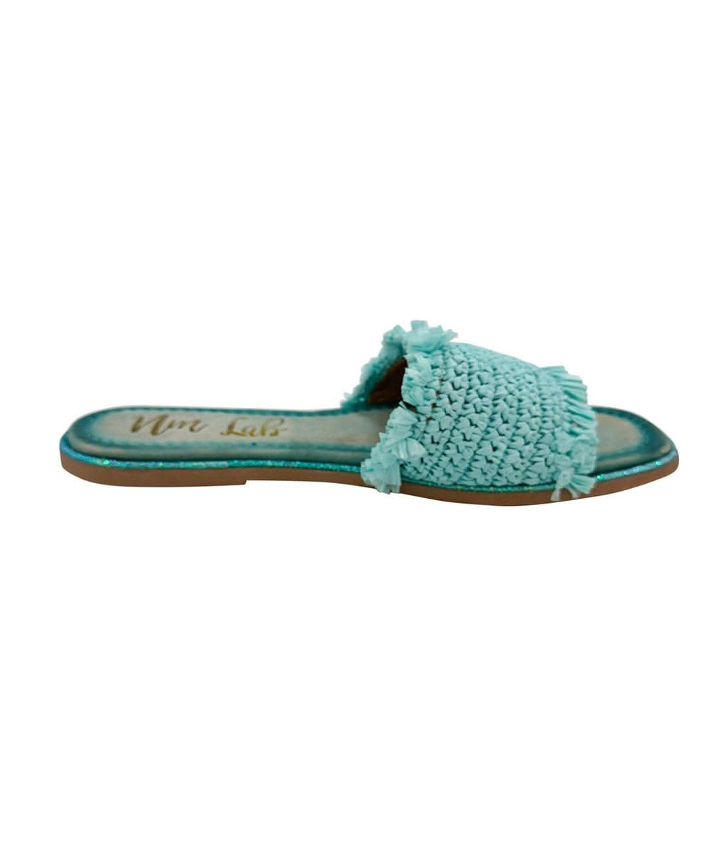 Juana Woven Sandals in Aqua Blue in - 130 Sandals photo