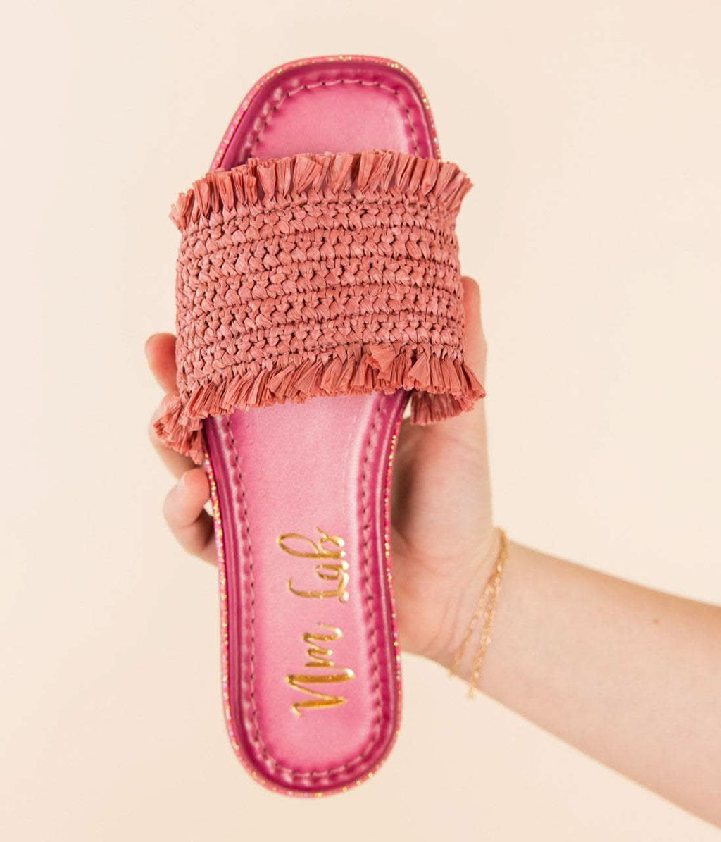 Juana Woven Sandals in Pink - SwagglyLife Home & Fashion
