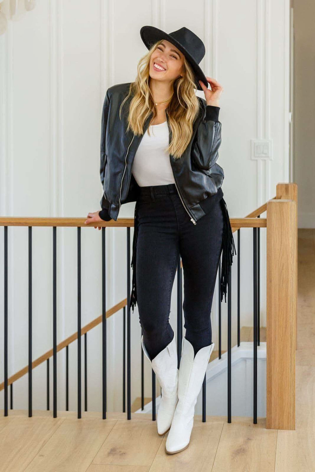 Judy Blue Hilary Side Fringe Skinny Jegging, Black in - Pants photo