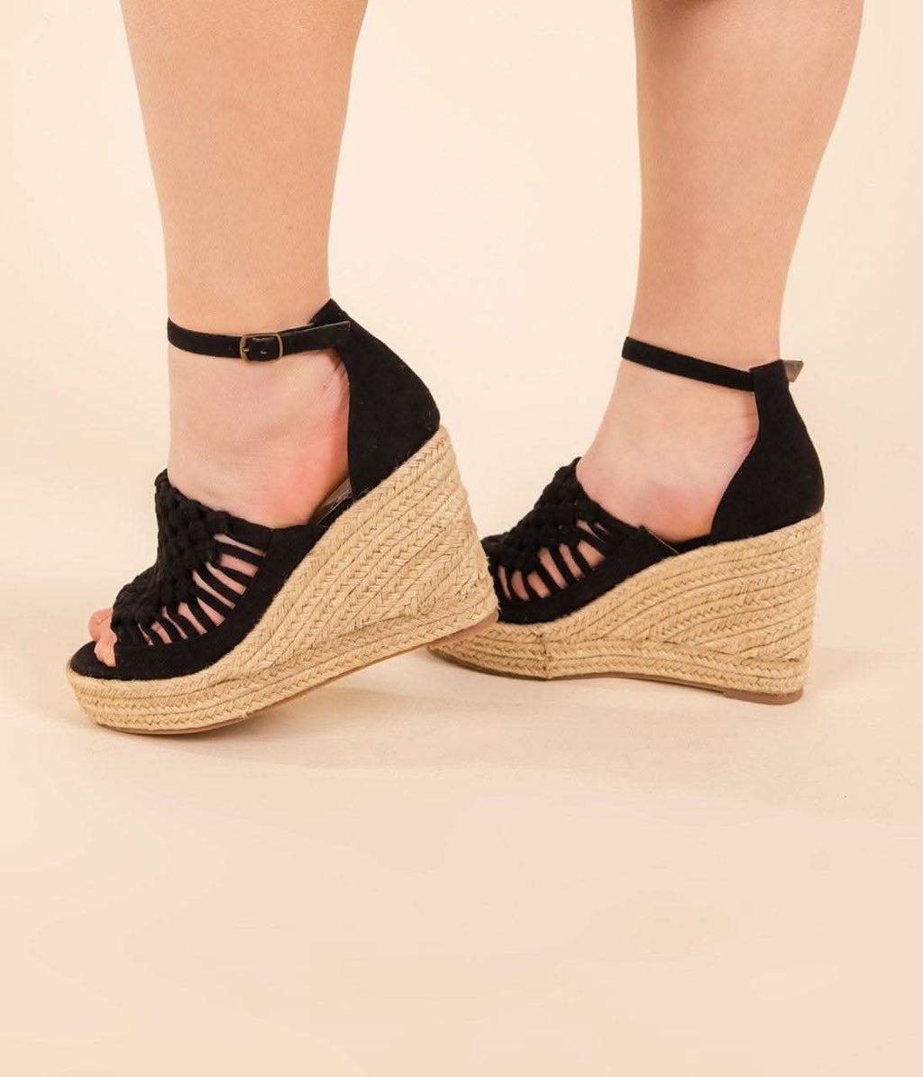 Juti Wedges in Black in - 140 Wedges photo