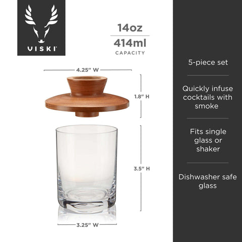 Viski Alchemi Single Serve Smoked Cocktail Kit - SwagglyLife Home & Fashion Viski Alchemi Single Serve Smoked Cocktail Kit - SwagglyLife Home & Fashion