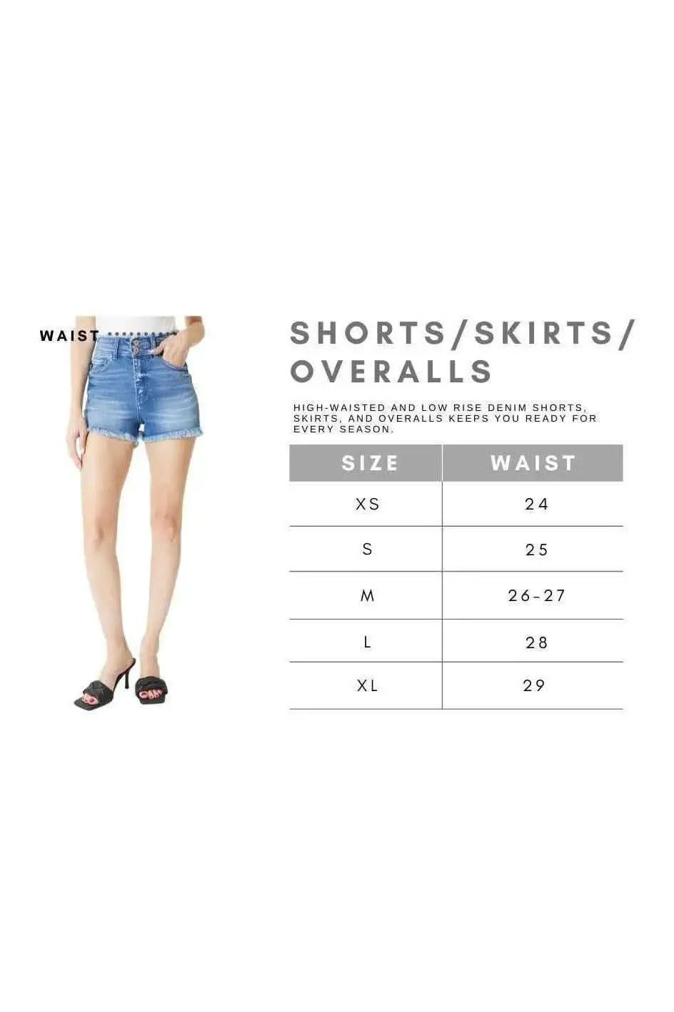 Kancan High Rise Release Hem Denim Shorts - SwagglyLife Home & Fashion