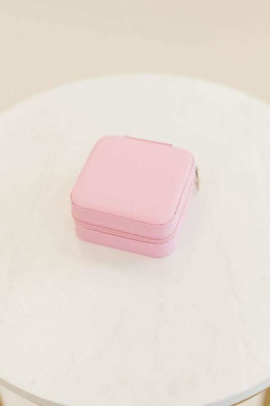 The Kristen Travel Jewelry Organizer Case in BUBBLE GUM 1 - jewelry organizer photo