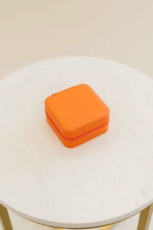 The Kristen Travel Jewelry Organizer Case in ORANGE 1 - jewelry organizer photo