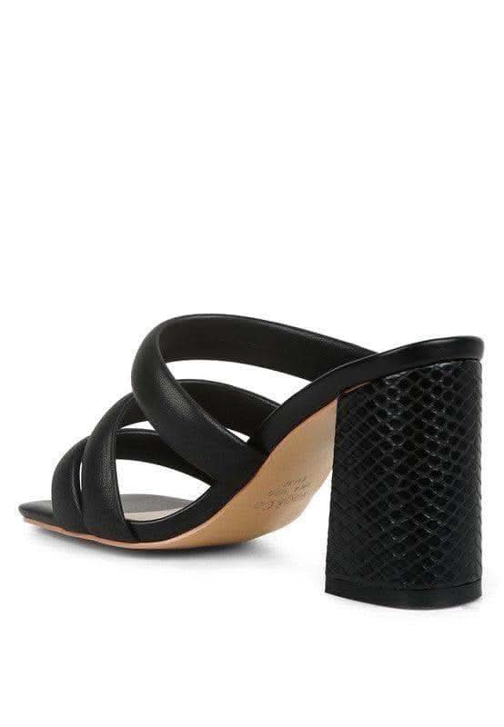 Kywe Textured Heel Chunky Strap Sandals in - Shoes photo