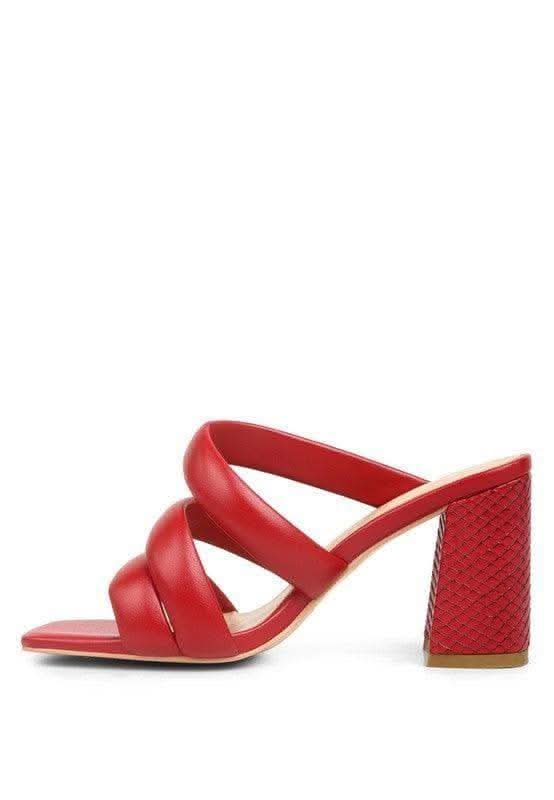 Kywe Textured Heel Chunky Strap Sandals in - Shoes photo