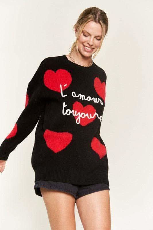 L'amour Toujours Oversized Sweater - SwagglyLife Home & Fashion