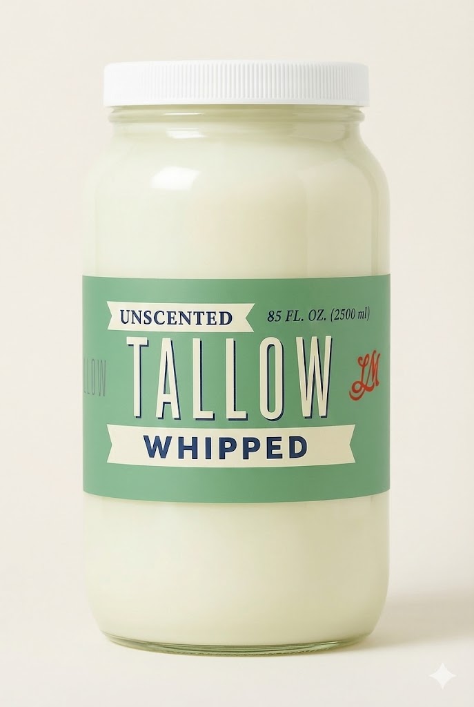 Unscented Whipped Tallow Moisturizer | Lady May Tallow in 85oz - Body Cream/Lotion photo