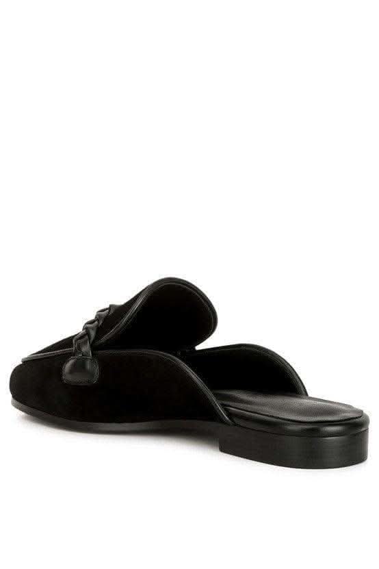 Lavinia Suede Leather Braided Detail Mules, 2 Colors - SwagglyLife Home & Fashion