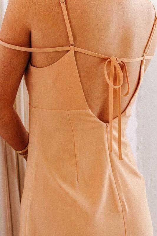 LE LIS Strap Detail Mini Dress, Pink | Orange - SwagglyLife Home & Fashion
