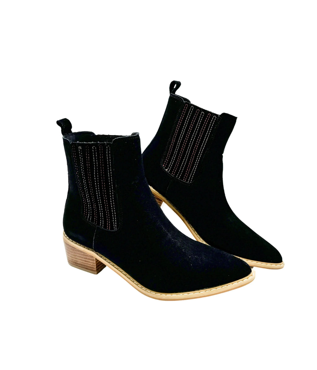Leonor Suede Ankle Boot in Black in - Shoes photo