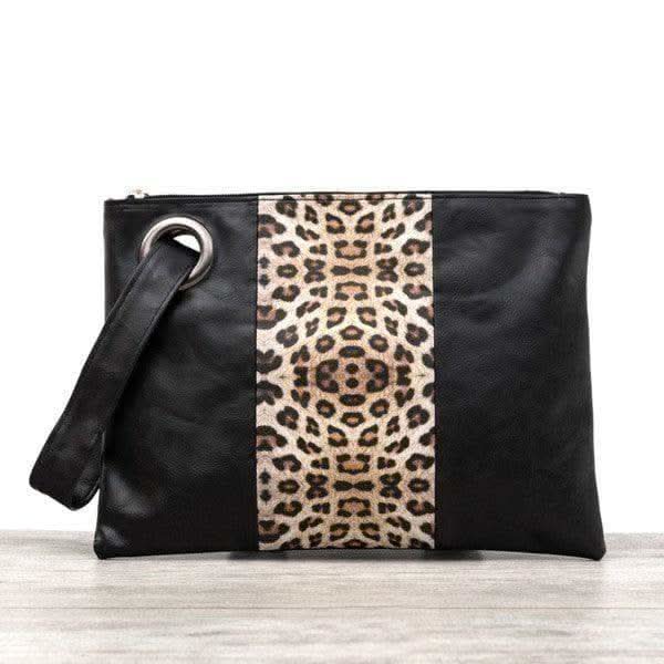 Leopard Dual Tone Clutch in - Handbags photo