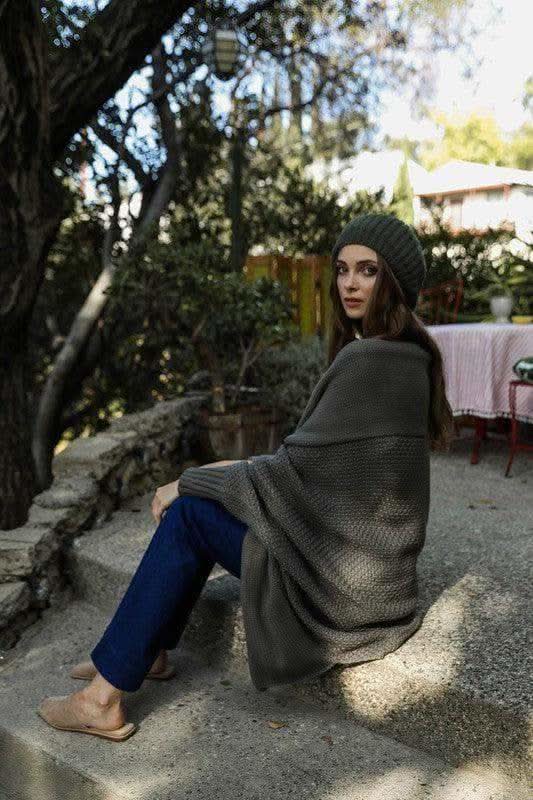 LETO Boucle Rib Knit Beret in - Hats photo