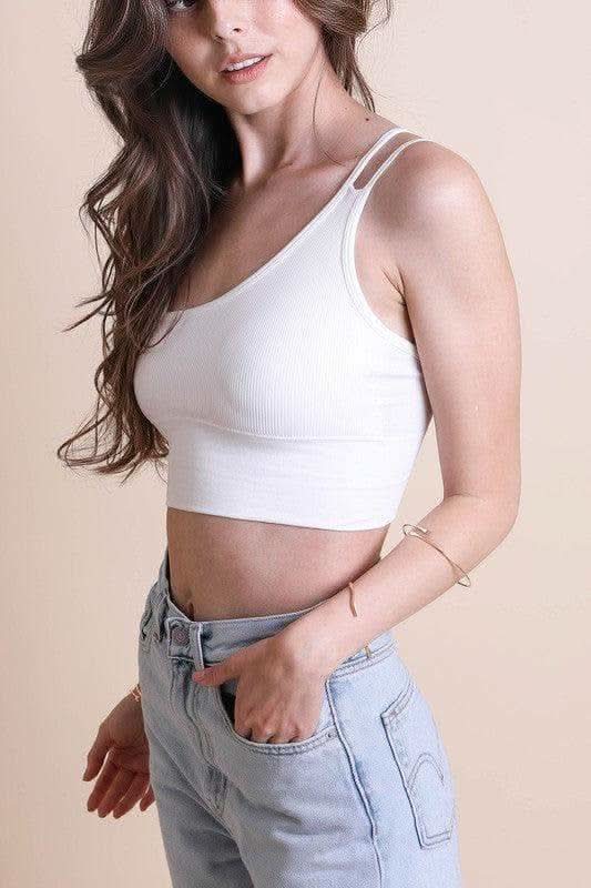 Leto Collection Shoulder Strap Brami Top in - Cami photo