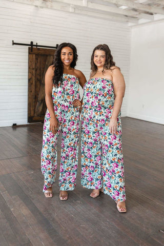 Life of the Party Floral Jumpsuit in Green - SwagglyLife Home & Fashion Life of the Party Floral Jumpsuit in Green - SwagglyLife Home & Fashion