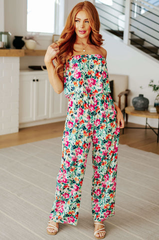 Life of the Party Floral Jumpsuit in Green - SwagglyLife Home & Fashion Life of the Party Floral Jumpsuit in Green - SwagglyLife Home & Fashion