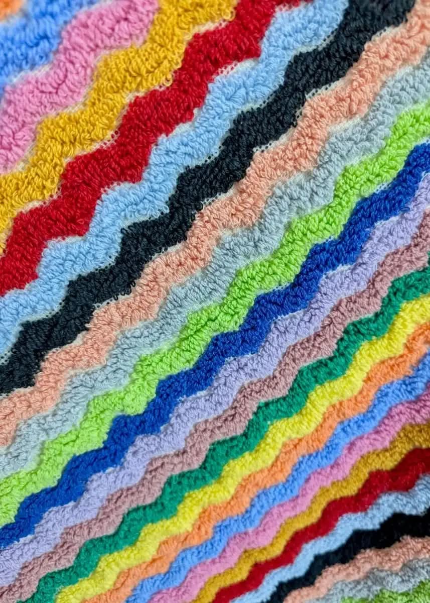 Limited Edition Rainbow Ripple Turkish Towel – Plush, Colorful, 100% Cotton Bath & Pool Towel (35" x 70") in - Bath Towels & Washcloths photo