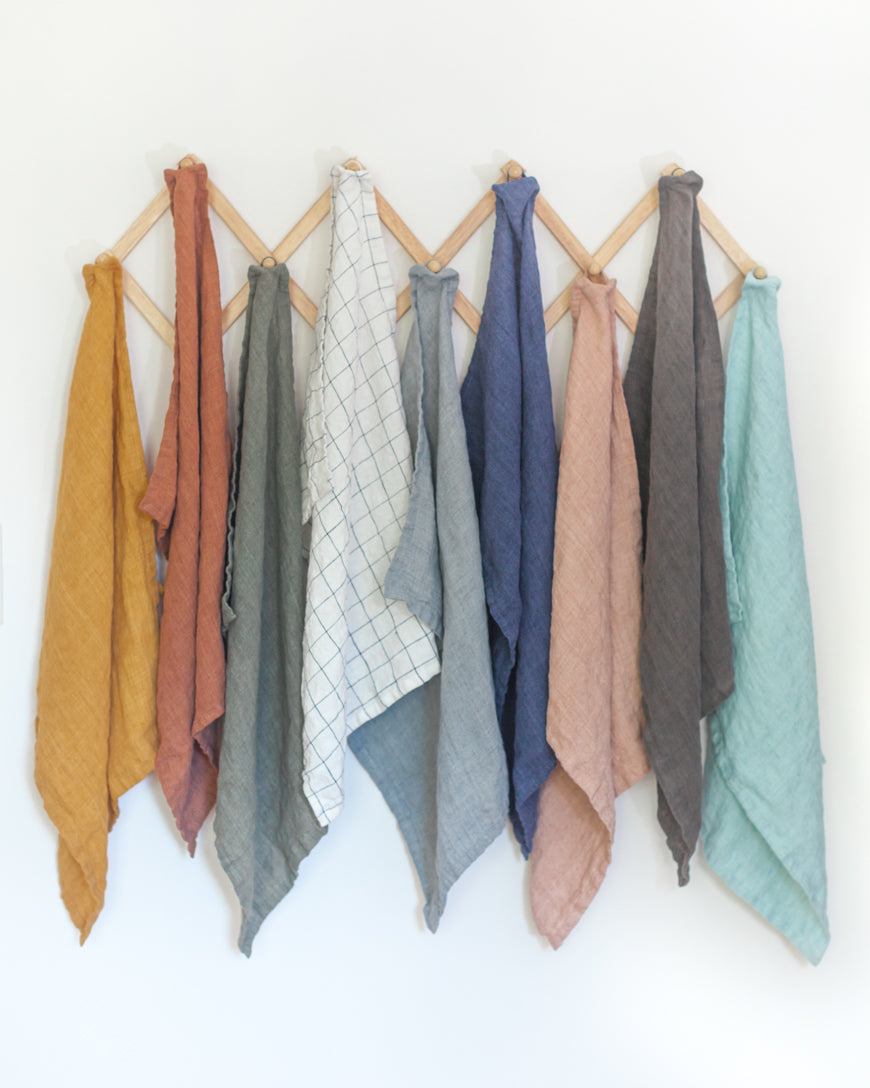 Stone Washed Linen Tea Towel in - Default photo