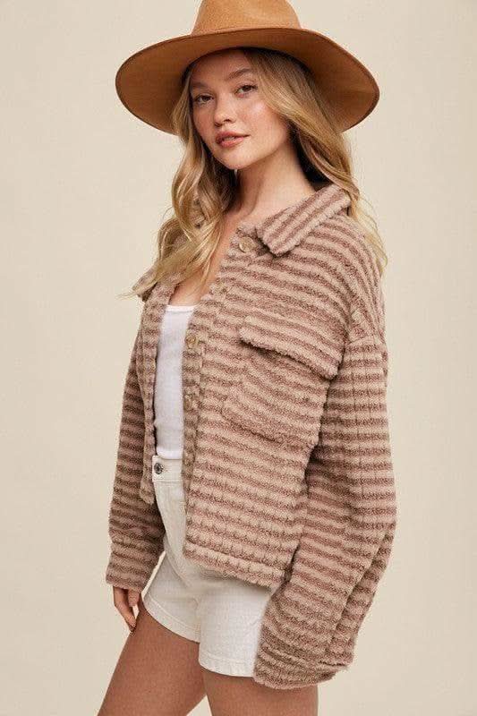 LISTICLE Plaid Fleece Shacket, 2 Colors - SwagglyLife Home & Fashion