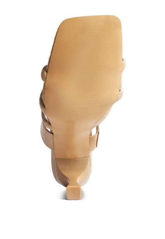 London Rag Criss Cross Strap Spool Heel Sandals in - Shoes photo