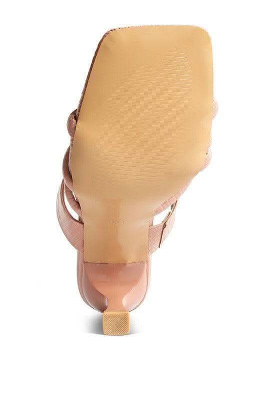 London Rag Criss Cross Strap Spool Heel Sandals in - Shoes photo