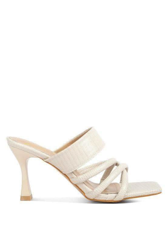 London Rag Criss Cross Strap Spool Heel Sandals in - Shoes photo