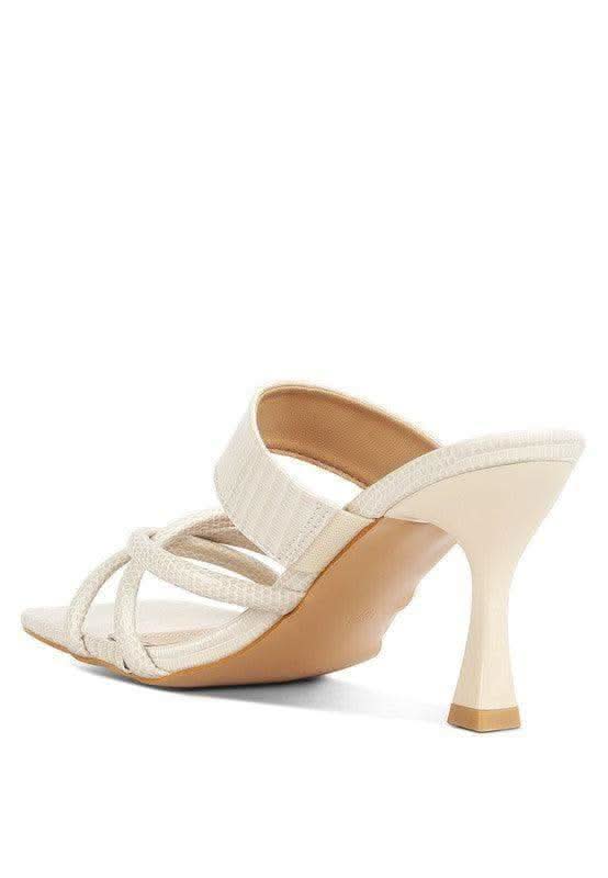 London Rag Criss Cross Strap Spool Heel Sandals in - Shoes photo