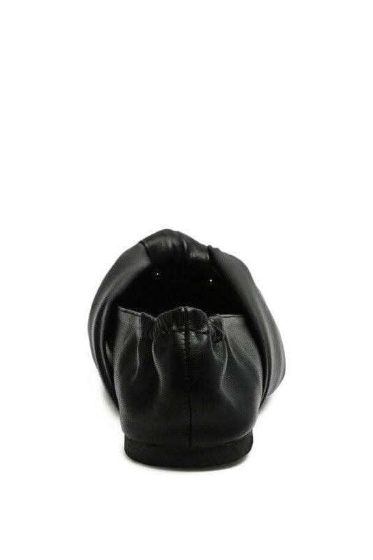 LONDON RAG: Norma Knot Detail Elasticated Ballet Flats, 2 Colors in - Shoes photo