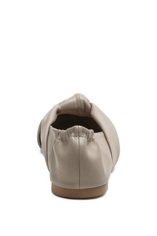 LONDON RAG: Norma Knot Detail Elasticated Ballet Flats, 2 Colors in - Shoes photo