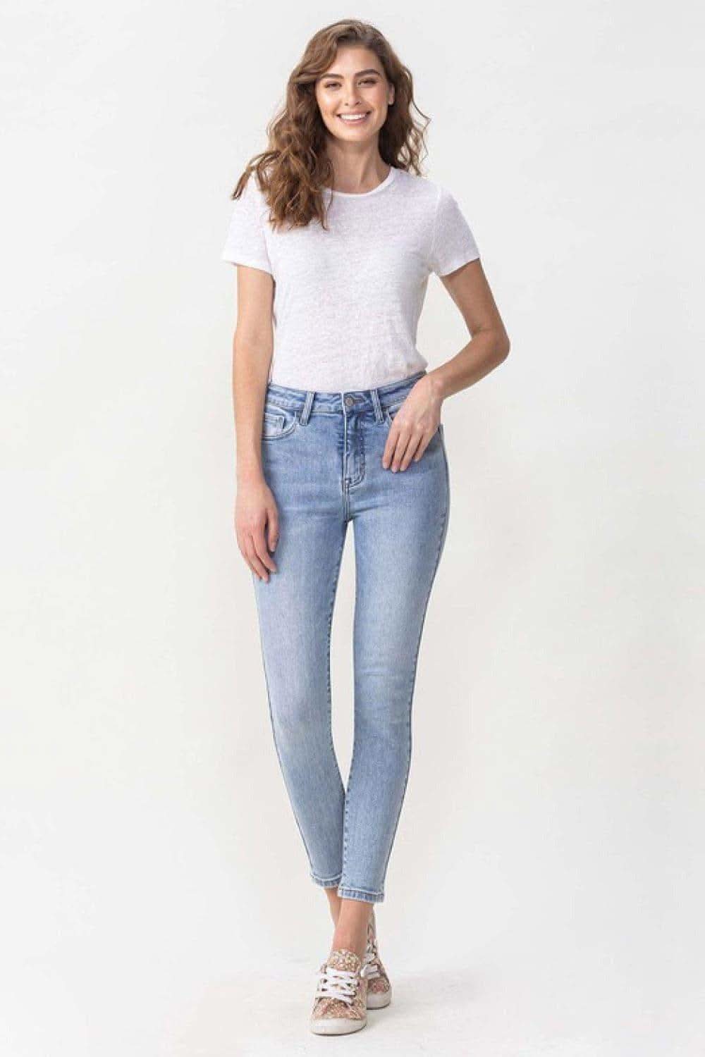 LOVERVET Full Size Talia High Rise Crop Skinny Jeans in - Denim jeans photo