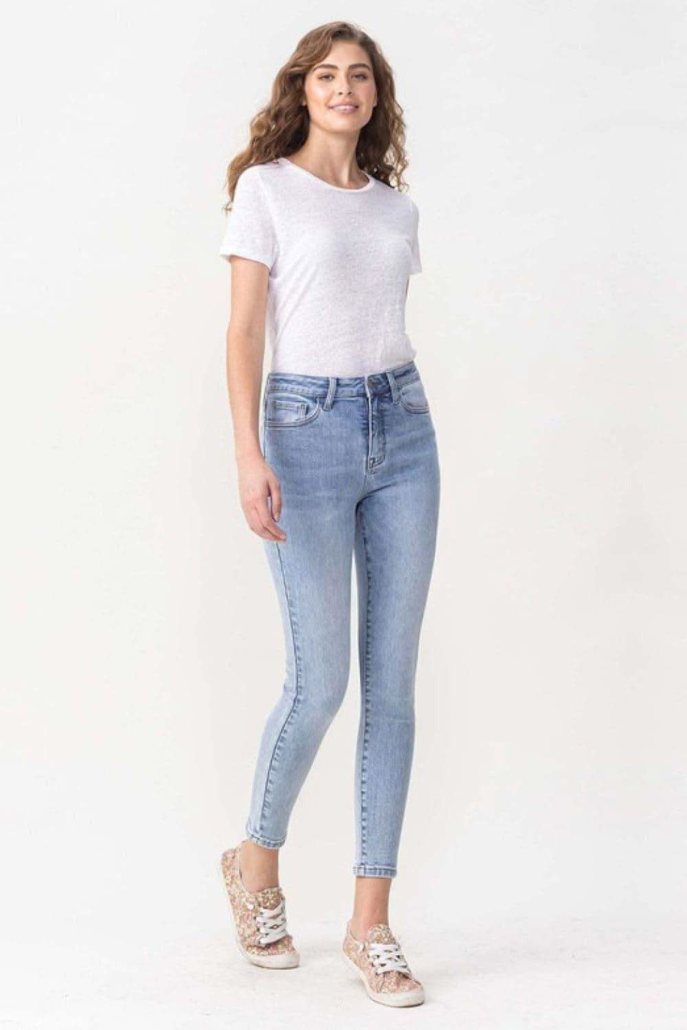 LOVERVET Full Size Talia High Rise Crop Skinny Jeans in - Denim jeans photo