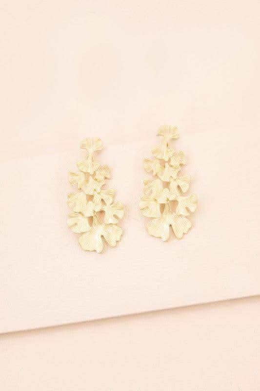 LOVODA Adiantum Drop Earrings in Gold OS - Earrings photo