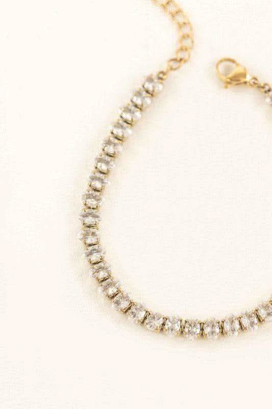LOVODA Oval Stone Tennis Bracelet in - Bracelets photo