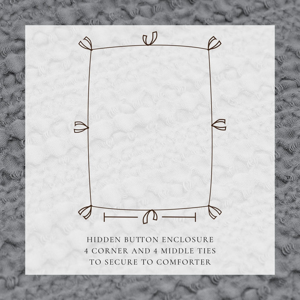 100% Cotton Waffle Weave Duvet Set - Mattea Collection in - Duvet photo