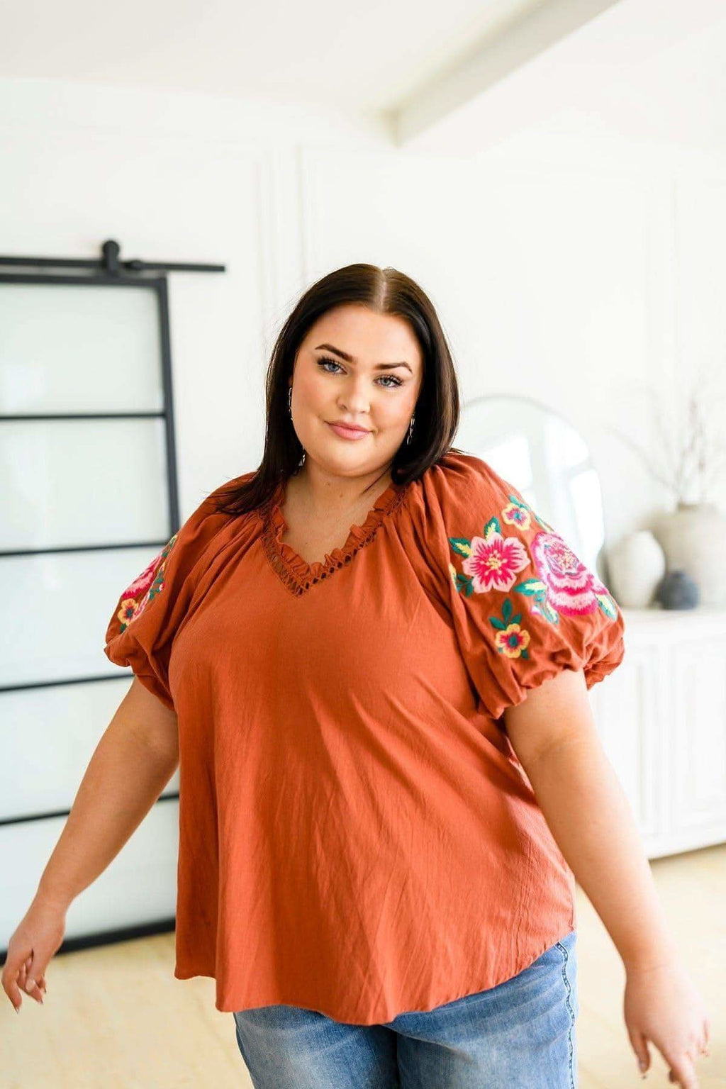 Luisa Embroidered Blouse in - Tops photo