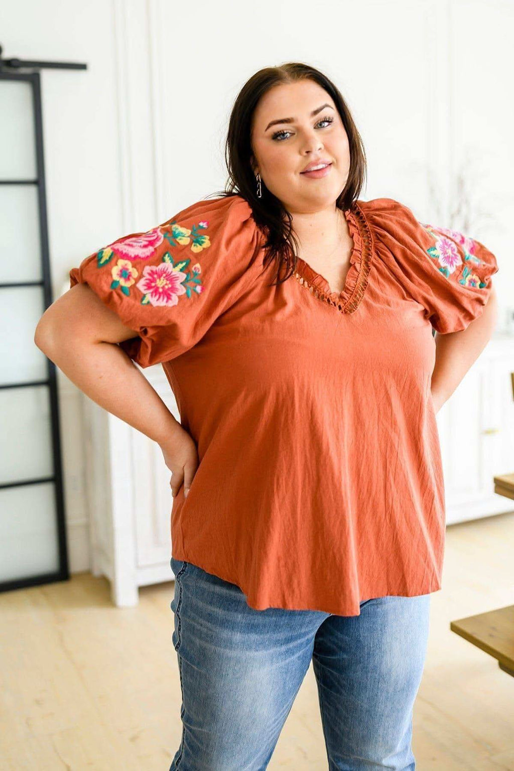 Luisa Embroidered Blouse in - Tops photo