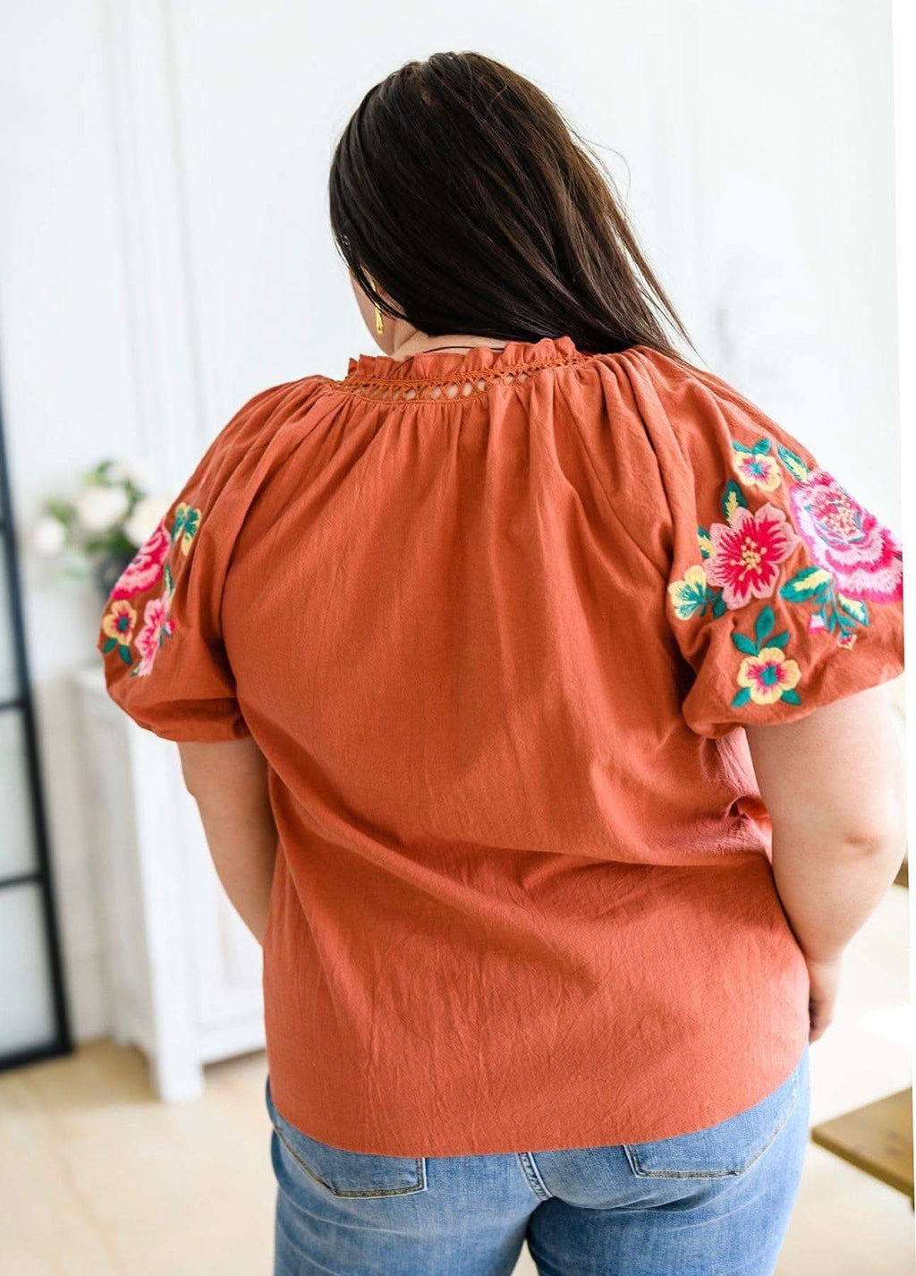 Luisa Embroidered Blouse in - Tops photo