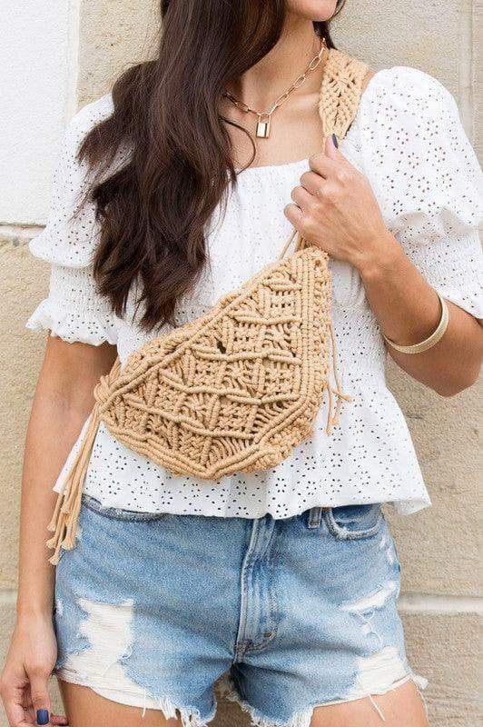 Macrame Sling Bag - SwagglyLife Home & Fashion
