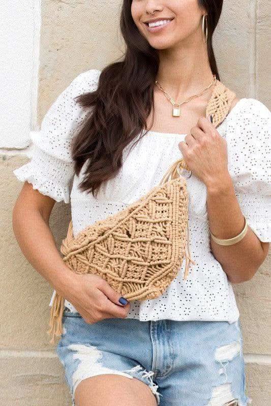 Macrame Sling Bag - SwagglyLife Home & Fashion