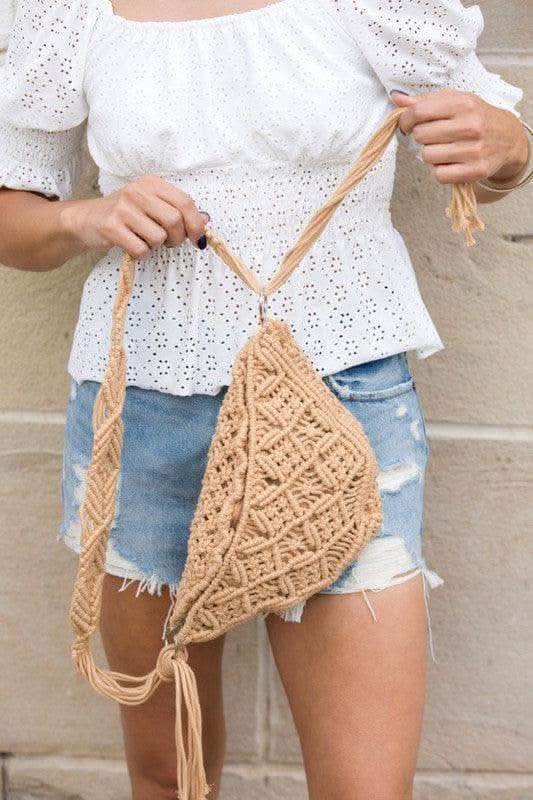 Macrame Sling Bag - SwagglyLife Home & Fashion
