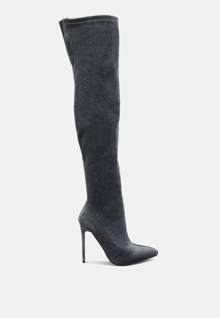 London Rag Madman Over-The-Knee Boot in Grey - Long Boots photo