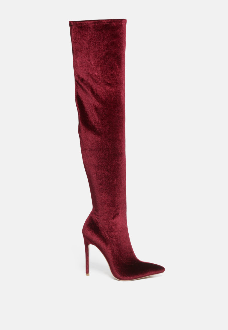Madman Over-The-Knee Boot in Burgundy - Long Boots photo