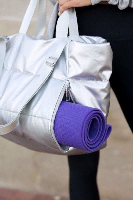Metallic Puffer Tote - SwagglyLife Home & Fashion