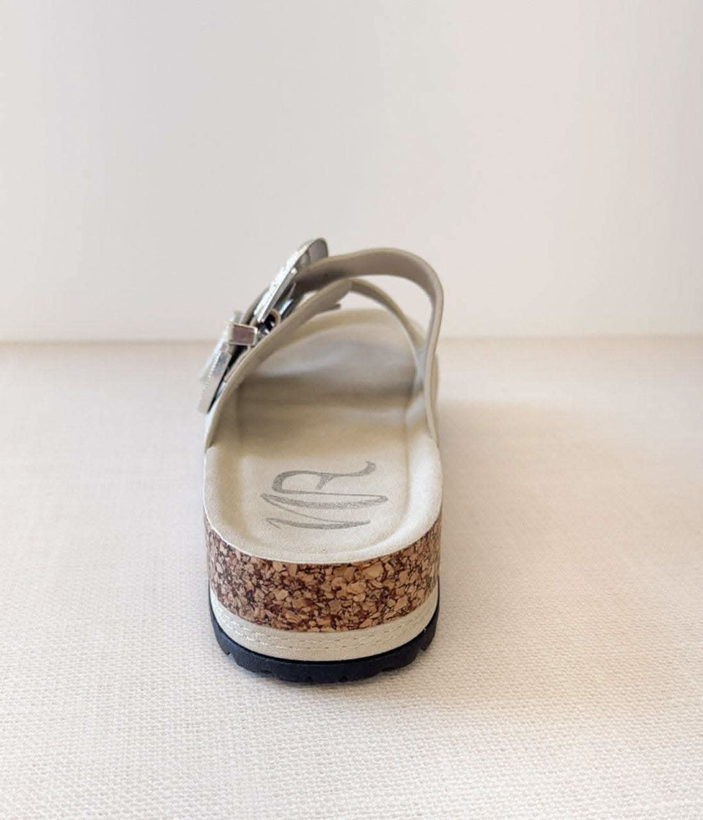 Mickie Western Slides in Cream - SwagglyLife Home & Fashion