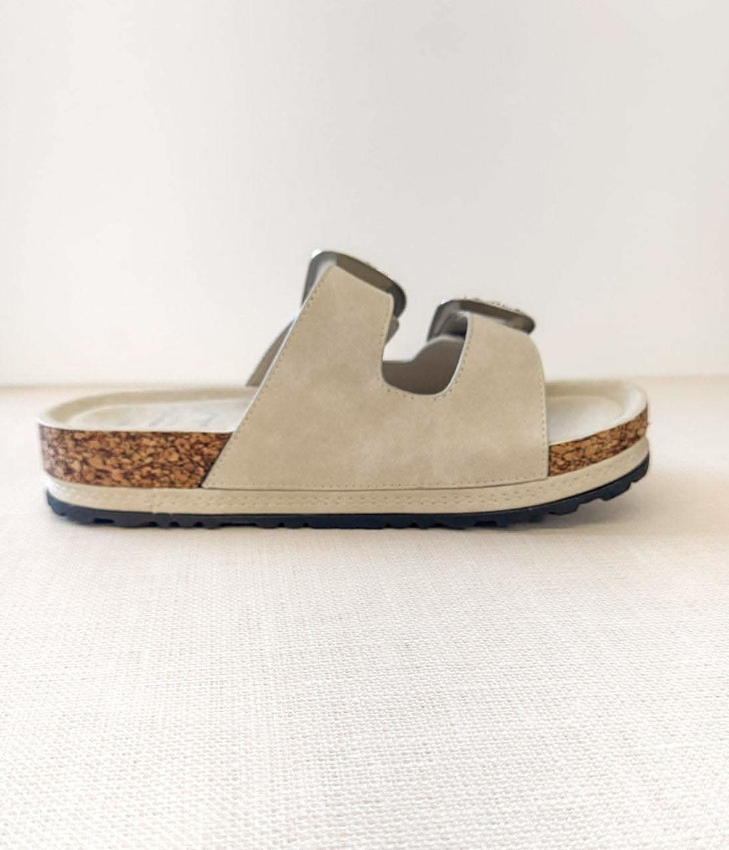 Mickie Western Slides in Cream - SwagglyLife Home & Fashion