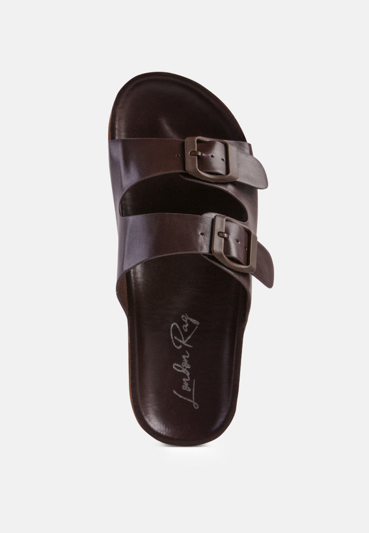 Minata Platform Buckled Slide Sandals in - Platforms & Flatforms photo