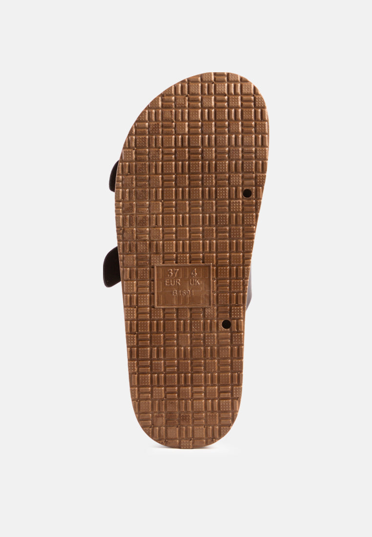 Minata Platform Buckled Slide Sandals in - Platforms & Flatforms photo