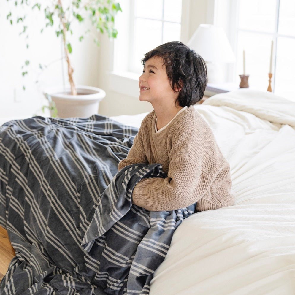 MINKY STRETCH THROW BLANKETS in Stripe - photo