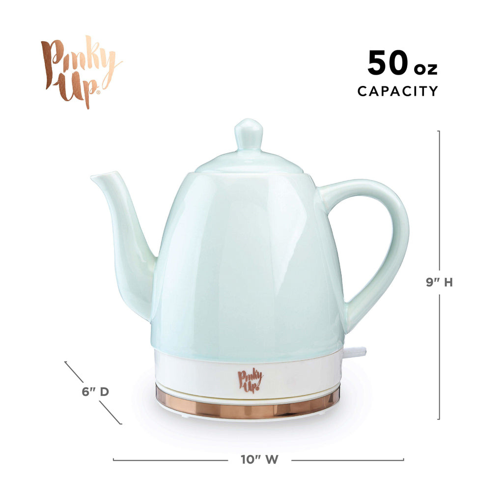 Noelle Ceramic Electric Tea Kettle in Mint in - product_type::kettle photo