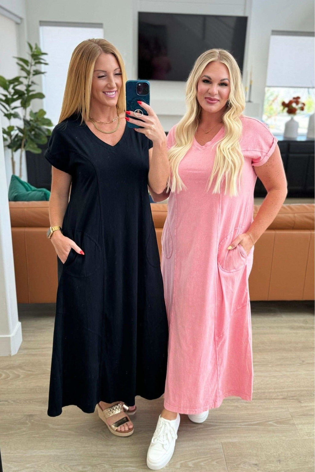 Modern Maritime Shift Maxi Dress in Black in - Dresses photo